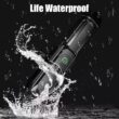 LED Camping Torch Flashlight, High Power, Rechargeable USB Spotlight, Zoom Lantern, Built-in Battery, for Fishing, Outdoor, Waterproof