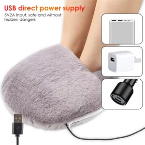 Electric Foot Warmer Heater, Constant Temperature Heating Pad, Soft Velvet Washable, Winter Warm Foot for Home Bedroom Feet Warmer