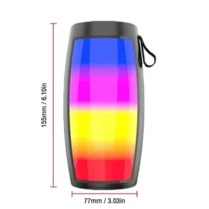 S12 Wireless Bluetooth Speaker, Powerful Portable Subwoofer with LED Lights, Car Audio Bass MP3 Player Sound System
