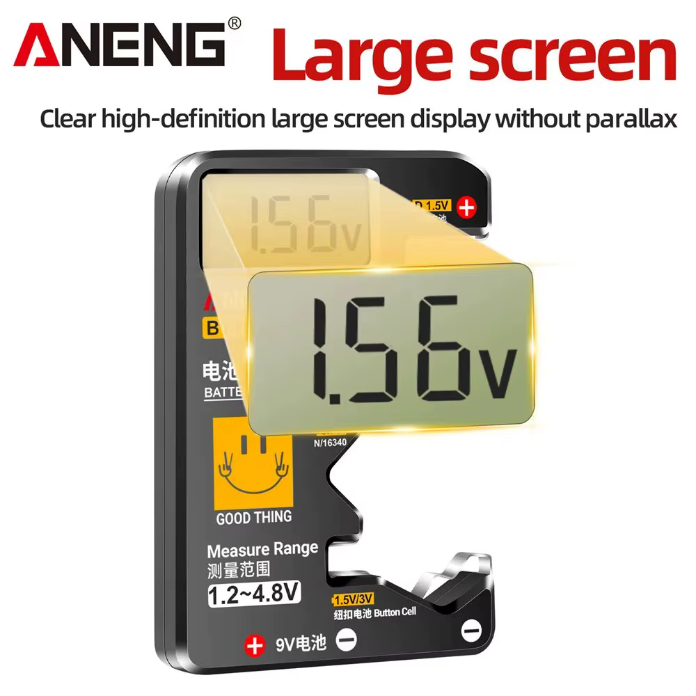 ANENG BT189 Button Cell Battery Tester, 9V, N, D, C, AA, AAA, Universal Household LCD Display Battery Tester, Power Bank Detectors, Tools ANENG BT189 Button Cell Battery Tester, 9V, N, D, C, AA, AAA, Universal Household LCD Display Battery Tester, Power Bank Detectors, Tools - Image 4