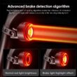 WEST BIKING Bicycle Tail Light, Smart Sensor Brake Rear Light, Waterproof, Colorful COB Bike Light, Cycling Safety Warning Taillight