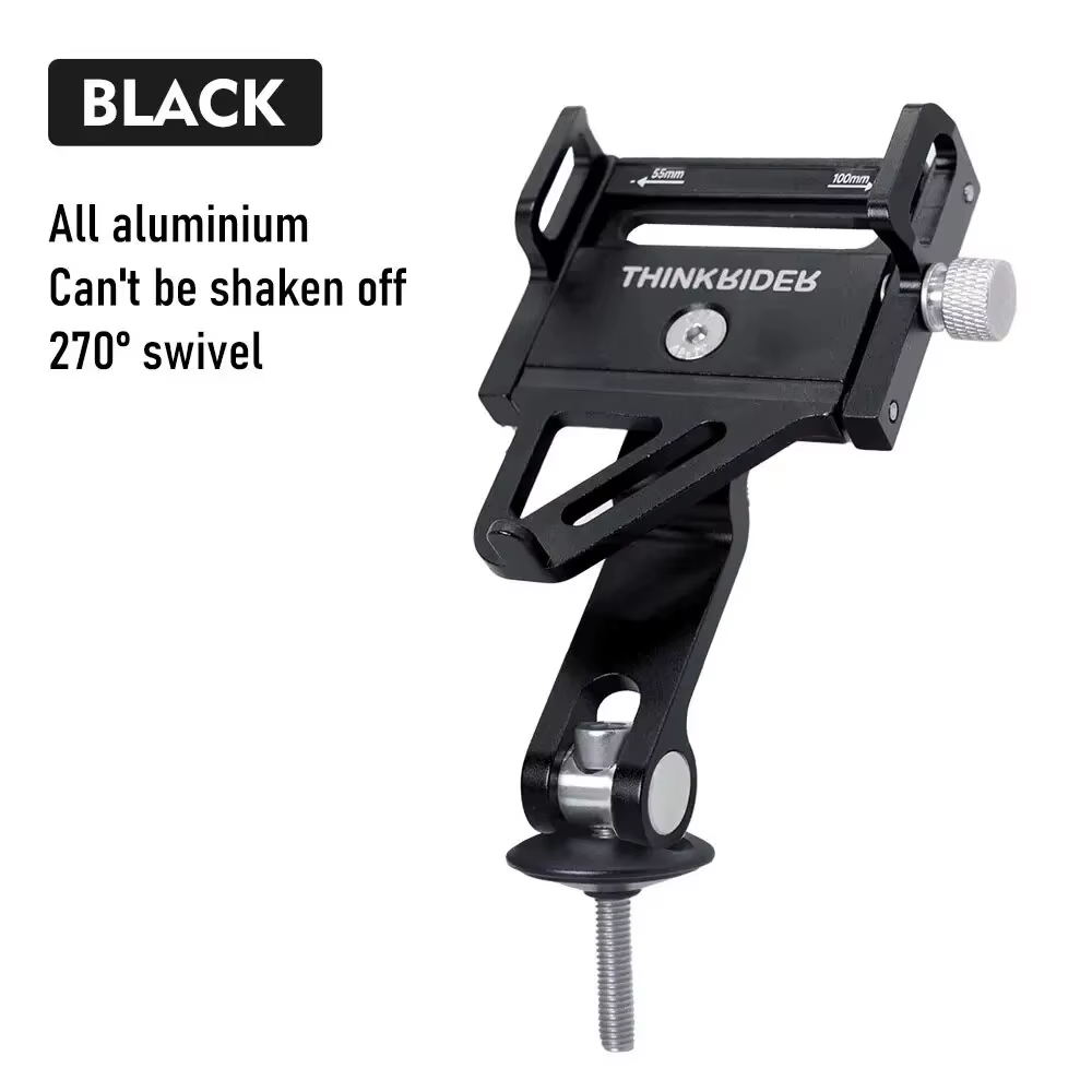 ThinkRider MTB Phone Mount Stand, Bicycle Holder, 270° Rotatable Aluminum Adjustable Bike Phone Holder, Non-Slip ThinkRider MTB Phone Mount Stand, Bicycle Holder, 270° Rotatable Aluminum Adjustable Bike Phone Holder, Non-Slip - Image 2