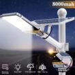 Aluminum 8000mAh High-Power Solar Light, Outdoor Solar Street Light, Waterproof Street Light for Garage, Garden, Terrace, Wall Lamp