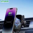 UYUXIO Wireless Car Charger, Air Vent Fast Charging Phone Holder