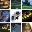 4 Pcs Solar Power Disk Light, Outdoor Garden Solar Underground Light, Deck Light Spotlight, Buried Solar LED Lamp