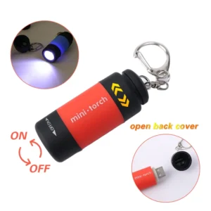 LED Micro Pocket Flashlight, Portable USB Rechargeable Keychain Flashlight, Waterproof Home Outdoor Hiking Camping Flashlight