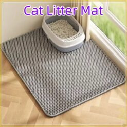 Premium Large Cat Litter Mat, Waterproof Double Layer Litter Trapper, Non-Slip, Washable Pet Toilet Pad, Sand Control