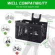 WEST BIKING Foldable Bicycle Basket, Portable MTB Road Bike Handlebar Front Storage Rack, Multifunctional Cycling Accessories
