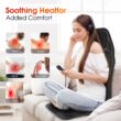 Electric Back Massager, Infrared Full-Body Massage Chair Cushion, Heating Vibrator Mat for Car/Home/Office, Lumbar & Neck Massage Mattress