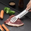 Stainless Steel Food Tongs, Barbecue Tongs, Meat Salad Steak Food Serving Clip, Tweezers, Long BBQ Cooking Tongs, Kitchen Utensils