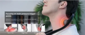 FITPERT Neck Massager, Shiatsu Deep Tissue Massager, Dual Trigger Point Shoulder Massager for Pain Relief