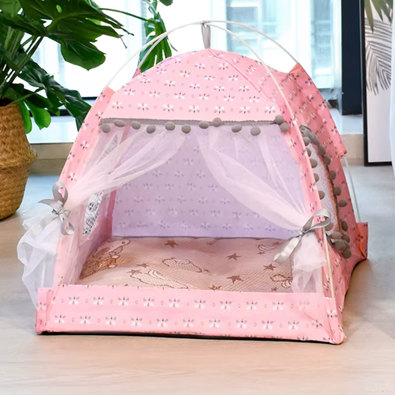 Cat Broken Flower Tent, Semi-Enclosed Internet Celebrity Tent Nest, Universal for All Seasons, Pet Supplies, Summer Dog and Cat Nest Cat Broken Flower Tent, Semi-Enclosed Internet Celebrity Tent Nest, Universal for All Seasons, Pet Supplies, Summer Dog and Cat Nest - Image 3