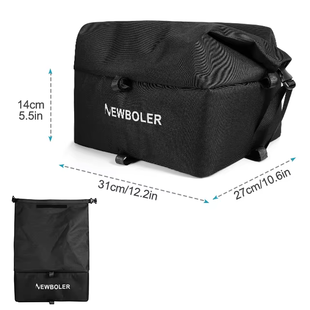 Rear Bike Basket, Bicycle Cargo Rack Bag, Large Capacity Front E-Bike Basket, Bike Baskets, Rear Rack for Outdoor Travel & Shopping Rear Bike Basket, Bicycle Cargo Rack Bag, Large Capacity Front E-Bike Basket, Bike Baskets, Rear Rack for Outdoor Travel & Shopping - Image 4
