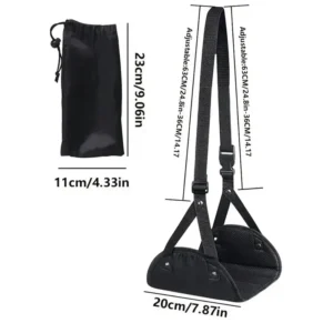 Airplane Footrest, With Adjustable Strap, Portable Hammock Leg Rest, Perfect Travel Accessories