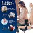 Travel Seat Cushion, Memory Foam U-Shaped Pillow for Chair, Cushion Pad Car Office, Hip Support Massage Orthopedic Pillow