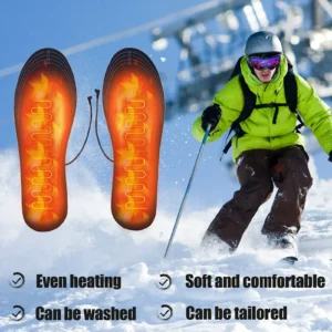 USB Heated Insoles Shoe, Electric Foot Warming Pad, Feet Warmer Sock Pad Mat Winter, Outdoor Sports Heating Insole Winter Warm