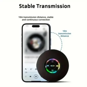 Bathroom Waterproof Wireless LED Suction Cup Mini Bluetooth Speaker, Portable Outdoor Sports Stereo Speakers, Black Bathroom Waterproof Wireless LED Suction Cup Mini Bluetooth Speaker, Portable Outdoor Sports Stereo Speakers, Black