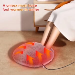 Electric Foot Warmer Heater, Constant Temperature Heating Pad, Soft Velvet Washable, Winter Warm Foot for Home Bedroom Feet Warmer