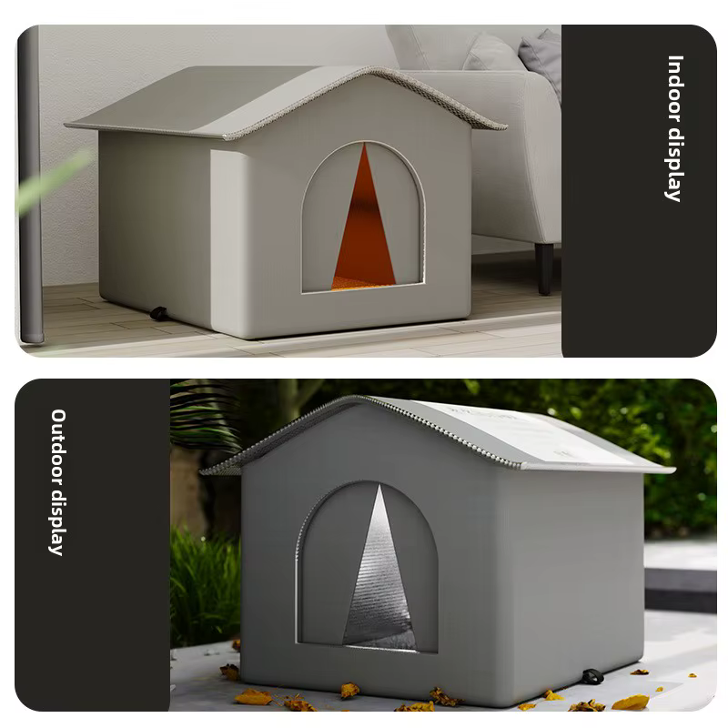 Stray Cat, Dog House, Waterproof Outdoor Winter Warm Pet Cave, Sleeping Beds, Home Foldable Washable for Small Dog, Puppy Supplies Stray Cat, Dog House, Waterproof Outdoor Winter Warm Pet Cave, Sleeping Beds, Home Foldable Washable for Small Dog, Puppy Supplies - Image 7
