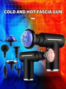 Professional Level Muscle Massage Gun, Relaxation Intelligent Exercise Fitness Massager, Cold and Hot Compress Fascia Gun, 6 Heads