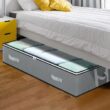 Dustproof Under-Bed Storage Box with Reinforced Handles, for Comforter, Blanket, Pillow, and Toys, Bedroom Accessories