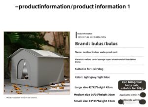 Stray Cat, Dog House, Waterproof Outdoor Winter Warm Pet Cave, Sleeping Beds, Home Foldable Washable for Small Dog, Puppy Supplies Stray Cat, Dog House, Waterproof Outdoor Winter Warm Pet Cave, Sleeping Beds, Home Foldable Washable for Small Dog, Puppy Supplies