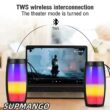 S12 Wireless Bluetooth Speaker, Powerful Portable Subwoofer with LED Lights, Car Audio Bass MP3 Player Sound System