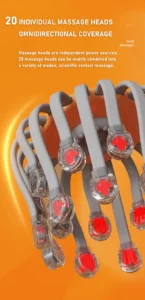Electric Octopus Scalp Massager 20 Claws with Red Light Therapy - 5 Modes Vibration Head Scratcher for Stress Relief & Relaxation