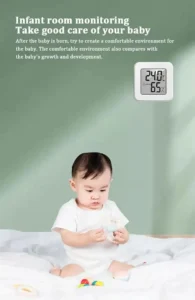 Indoor Mini Temperature and Humidity Meter, Bedroom Temperature Meter, Portable Electronic Digital Display