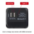 All-in-One Wall Travel Charger Adapter, US, EU, UK, AU Plugs with 2 USB & 1 Type C, Universal for Travel