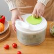 Salad Spinner for Leafy Vegetables, Lettuce Washer & Dryer, Kitchen Greens Drainer, Strainer, Crisper Tool