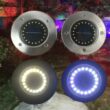 4 Pcs Solar Power Disk Light, Outdoor Garden Solar Underground Light, Deck Light Spotlight, Buried Solar LED Lamp