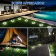 4 Pcs Solar Power Disk Light, Outdoor Garden Solar Underground Light, Deck Light Spotlight, Buried Solar LED Lamp