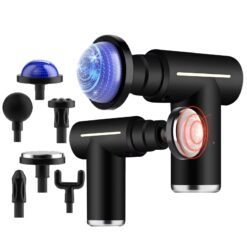 Professional Level Muscle Massage Gun, Relaxation Intelligent Exercise Fitness Massager, Cold and Hot Compress Fascia Gun, 6 Heads
