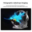 Mini 3D Holographic Projector Fan, Desktop LED Advertising Machine, Hologram Picture & Video Display, Remote Control with Stand