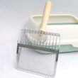 Dog Cat Clean Feces Supplies, Stainless Steel Shovel, Cat Litter Scoop, Reduces Dust, Metal Long-Handle Scoop, Pet Cleaning Tools