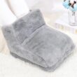 USB Electric Foot Warmer with Washable Plush Cover - Soft Flannel Heated Cushion Pad for Office & Home - Safe 5V Heating