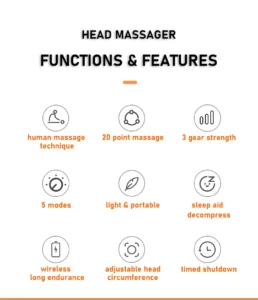 Electric Octopus Scalp Massager 20 Claws with Red Light Therapy - 5 Modes Vibration Head Scratcher for Stress Relief & Relaxation