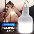 Outdoor USB Rechargeable LED Lamp Bulbs, High Brightness Emergency Light, Hook-Up Camping, Fishing Portable Lantern, Night Lights