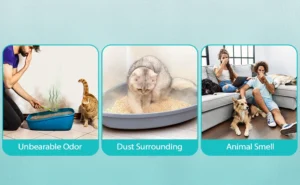 DownyPaws 4000mAh Smart Cat Odor Purifier, For Cat Litter Box, Deodorizer Pet Toilet, Air Purifier, Dog & Cat Litter Deodorant
