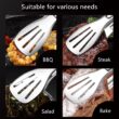 Stainless Steel Food Tongs, Barbecue Tongs, Meat Salad Steak Food Serving Clip, Tweezers, Long BBQ Cooking Tongs, Kitchen Utensils