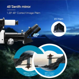 SVBONY SV501P Telescope for Beginners, Adults, Astronomical Refracting Telescope for Gift, Moon, Planets, Astronomical Telescope