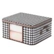 Large Clear Foldable Storage Box with Handles and Zipper, Dustproof Clothes Organizer for Home