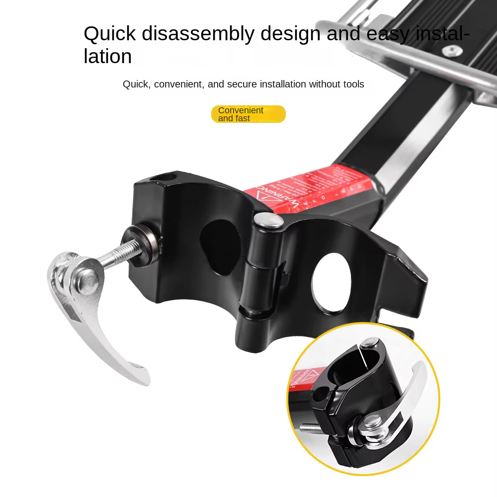 Quick Release Bike Rack, Luggage Carrier, Adjustable Alloy Bicycle Rear Rack, Outdoor Cycling Equipment Quick Release Bike Rack, Luggage Carrier, Adjustable Alloy Bicycle Rear Rack, Outdoor Cycling Equipment - Image 6