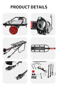 Mountain Bike Carrier with Reflective Plate, Riding Equipment, Quick Disassembly, Aluminum Alloy Bicycle Rear Shelf