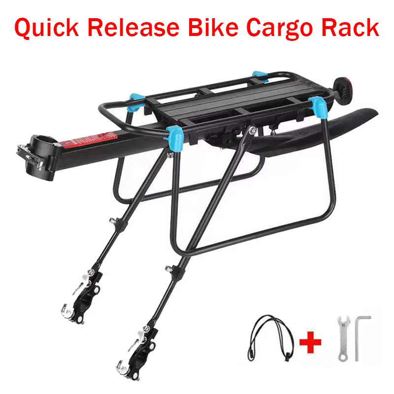 Quick Release, Adjustable Bike Bicycle Cargo Rack, Rear Rack for MTB, Road Bicycle, Luggage Carrier with Mudguard Quick Release, Adjustable Bike Bicycle Cargo Rack, Rear Rack for MTB, Road Bicycle, Luggage Carrier with Mudguard - Image 5
