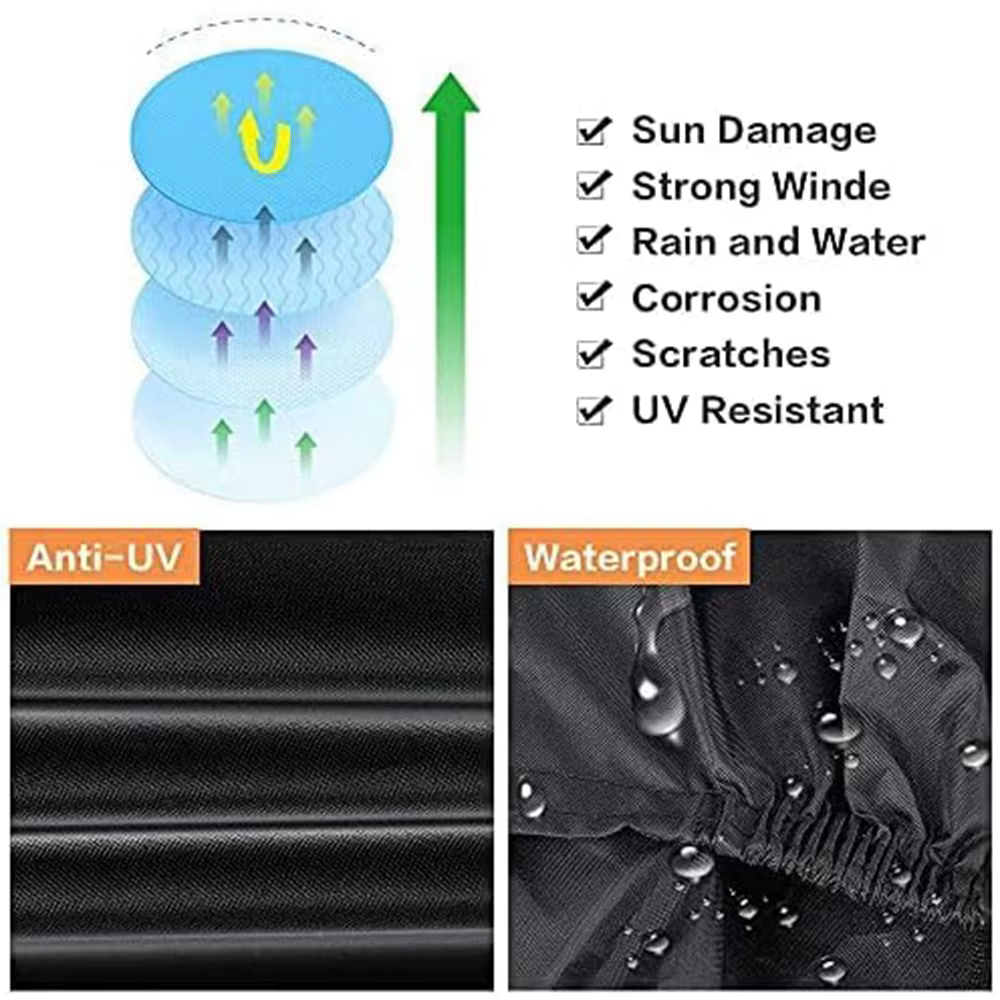 Bike Cover for 2 Bikes, Outdoor Waterproof Bicycle Cover, Rain, Sun, UV, Dust, Windproof with Lock Hole Bike Cover for 2 Bikes, Outdoor Waterproof Bicycle Cover, Rain, Sun, UV, Dust, Windproof with Lock Hole - Image 6