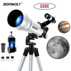 BORWOLF 70400 Professional High-Definition Astronomical Telescope, 333X, To See the Moon and Stars, Bird Watching Monocular