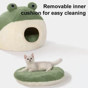 New Pet Nest Winter Protect Cold, Warm Dog Den, Cat Villa, Small Frog Shape Semi-Enclosed Kitten Puppy Plush Mattress, Pet Supplies New Pet Nest Winter Protect Cold, Warm Dog Den, Cat Villa, Small Frog Shape Semi-Enclosed Kitten Puppy Plush Mattress, Pet Supplies