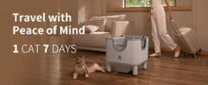 F6 Open-Top Self Cleaning Litter Box - Automatic Cat Toilet with Safety Sensors & Odor Control - No-Pinch Design